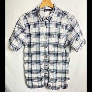 Patagonia Organic Cotton Short Sleeve Button Up Shirt Size Medium